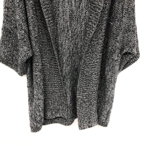 Additions by Chico's Grey Silver Knit Open Cardigan size 2 - Picture 6 of 11